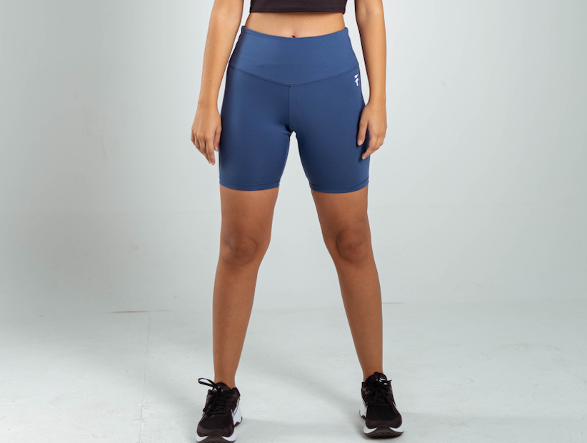 ULTRA SOFT ESSENTIAL BIKER SHORTS - Crystal Blue - FIT TRIBE