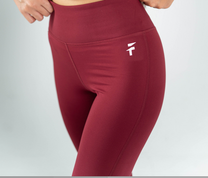 ULTRA SOFT ESSENTIAL POCKETED LEGGINGS - Merlot – FIT TRIBE