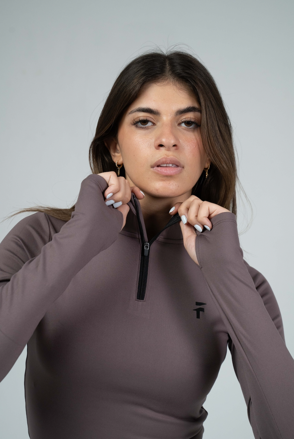 ULTRA SOFT ESSENTIAL ZIP-UP BODY FIT TOP - Purple Haze - FIT TRIBE