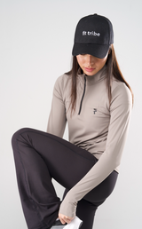 Performance Tech Quarter Zipper - Pearl Grey - FIT TRIBE