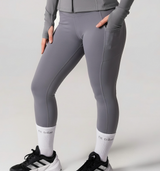 ULTRA SOFT ESSENTIAL POCKETED LEGGINGS - Stone Grey - FIT TRIBE