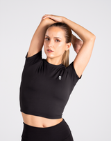ULTRA SOFT ESSENTIAL CROP TOP - Black - FIT TRIBE