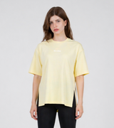 CLOUD COTTON OVERSIZED SLIT TOP - Butter Yellow - FIT TRIBE