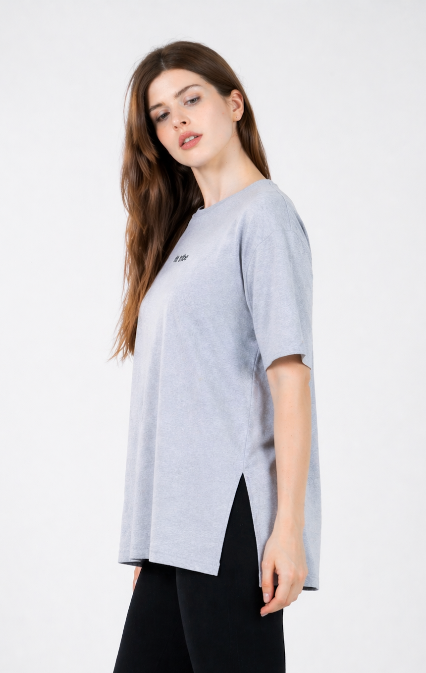 CLOUD COTTON OVERSIZED T-SHIRT – Heather Grey - FIT TRIBE