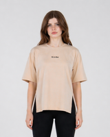 CLOUD COTTON OVERSIZED T-SHIRT – Beige - FIT TRIBE