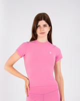 Ultra Soft Essential Longline Top - Bubblegum Pink - FIT TRIBE