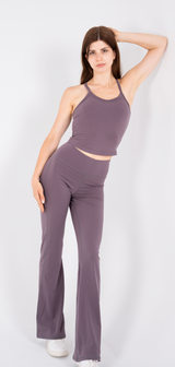 Ultra Soft Premium Flared Pants - Purple Haze - FIT TRIBE