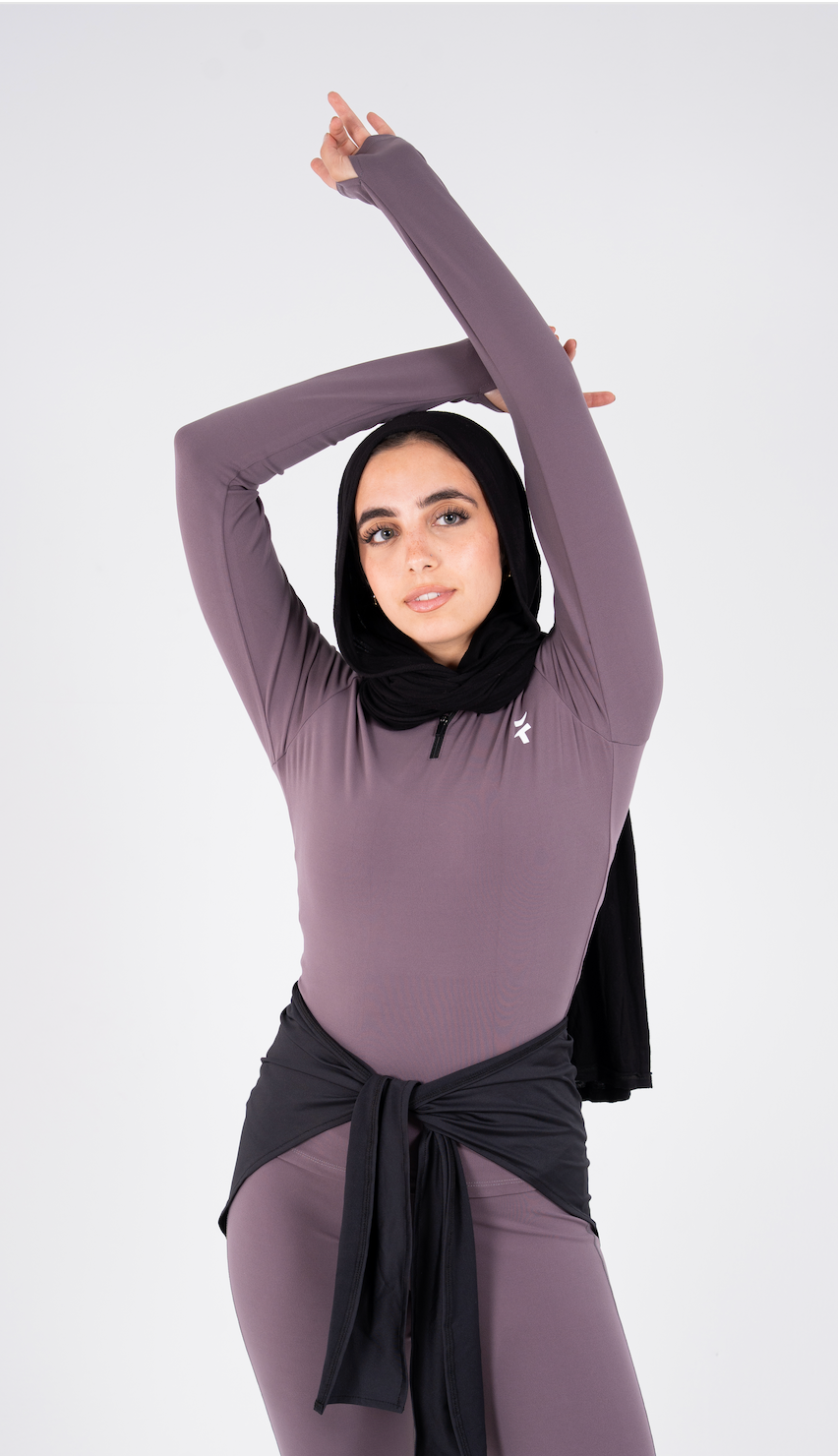 ULTRA SOFT ESSENTIAL ZIP-UP BODY FIT TOP - Purple Haze - FIT TRIBE