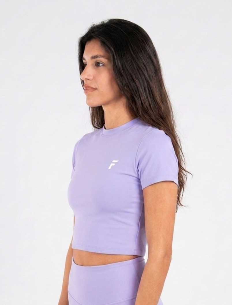 Ultra Soft Apex Crop Top - Lavender - FIT TRIBE