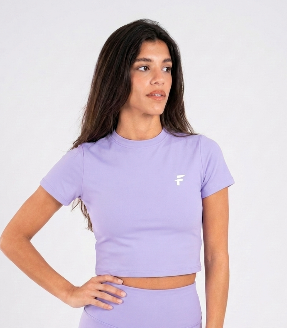 Ultra Soft Apex Crop Top - Lavender - FIT TRIBE