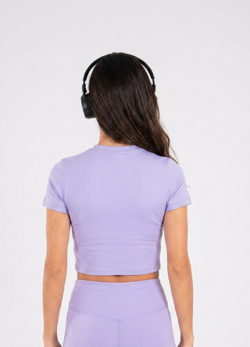 Ultra Soft Apex Crop Top - Lavender - FIT TRIBE