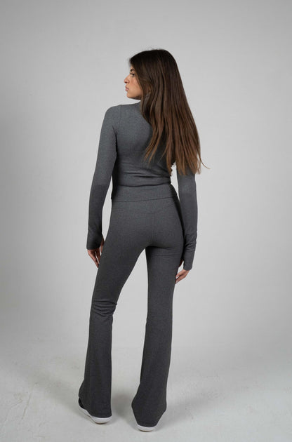 ULTRA SOFT PREMIUM FLARED PANTS - Light Charcoal