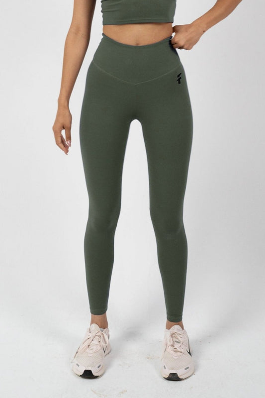 ULTRA SOFT ESSENTIAL LEGGINGS - Army Green