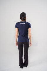 PERFORMANCE SHORT SLEEVE TOP - Navy Blue - FIT TRIBE
