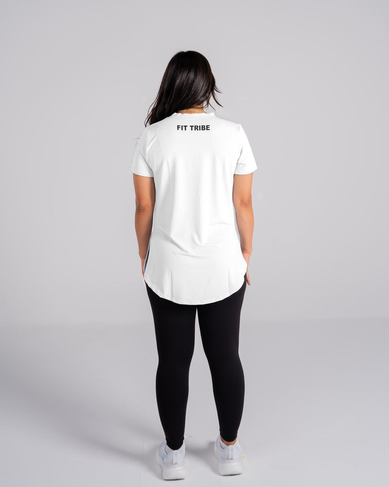 Performance Extended Short Sleeve Top - White