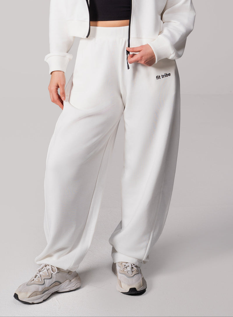 Off-Duty Cloud Cotton Balloon Pants - White