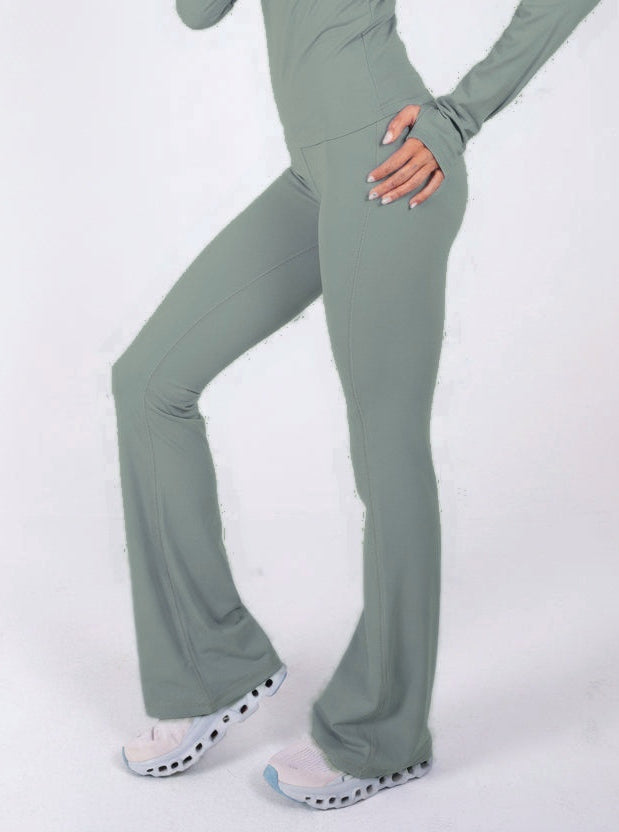 Ultra Soft Apex Flared Pants - Olive Green