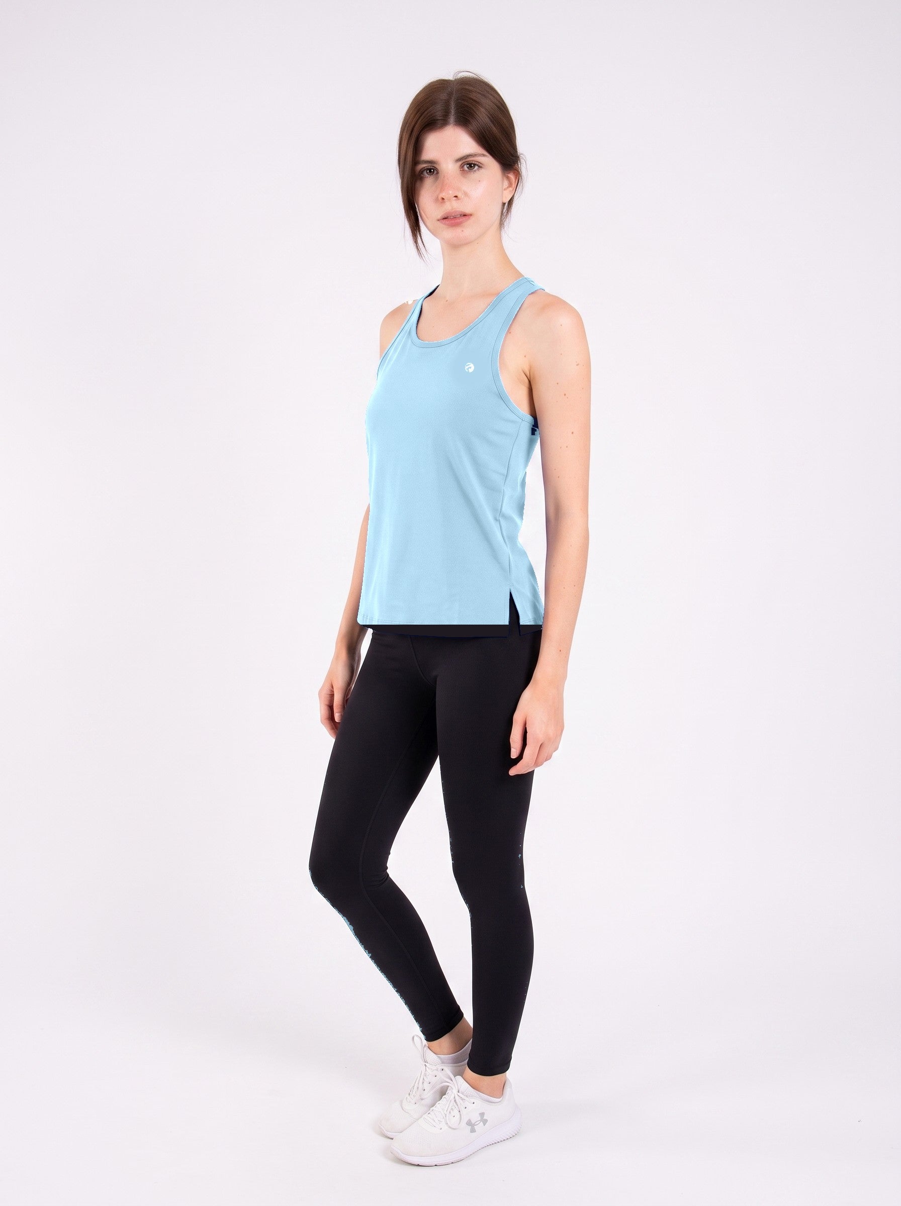 Signature Weave Tank - Baby Blue - 3qtr