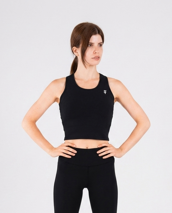 Ultra Soft Apex Crop Tank - Black