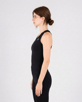Ultra Soft Apex Longline Tank - Black - FIT TRIBE