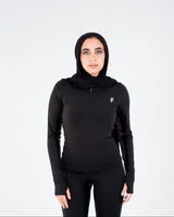 Essential Half-Zip Black - Front