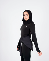 Essential Half-Zip Black - 3qtr