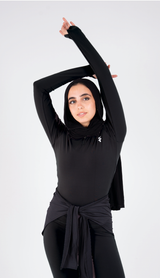 Essential Half-Zip Black - Action