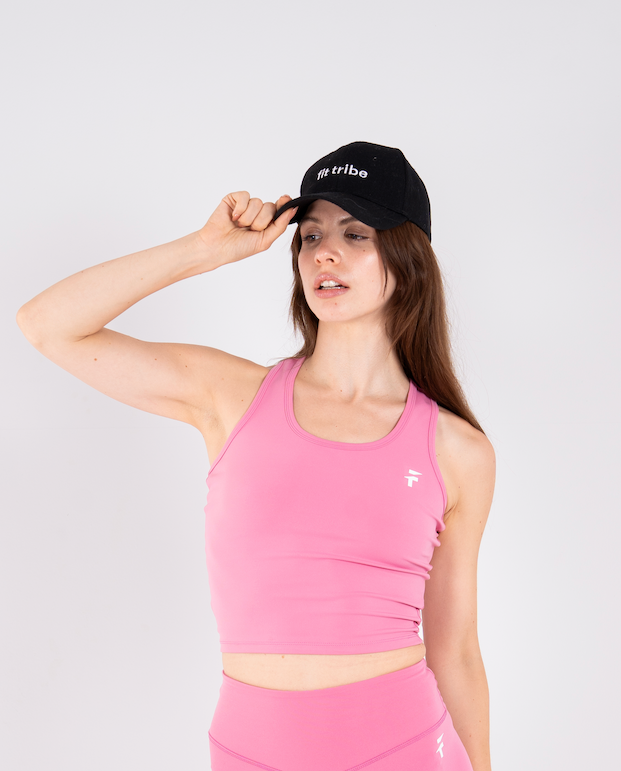 Ultra Soft Essential Crop Tank - Bubblegum Pink