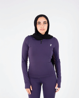 Essential Half-Zip Dark Berry - Front