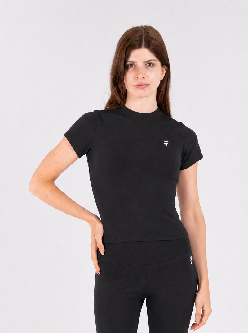 Ultra Soft Essential Longline Top - Black