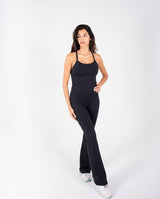 Apex Flared Pants - Black - Model B 3qtr