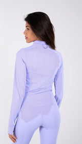 Ultra Soft Apex Zip-Up Body Fit Top - Lavender
