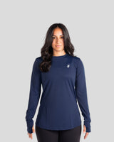 Performance Extended Long Sleeve Top - Navy Blue