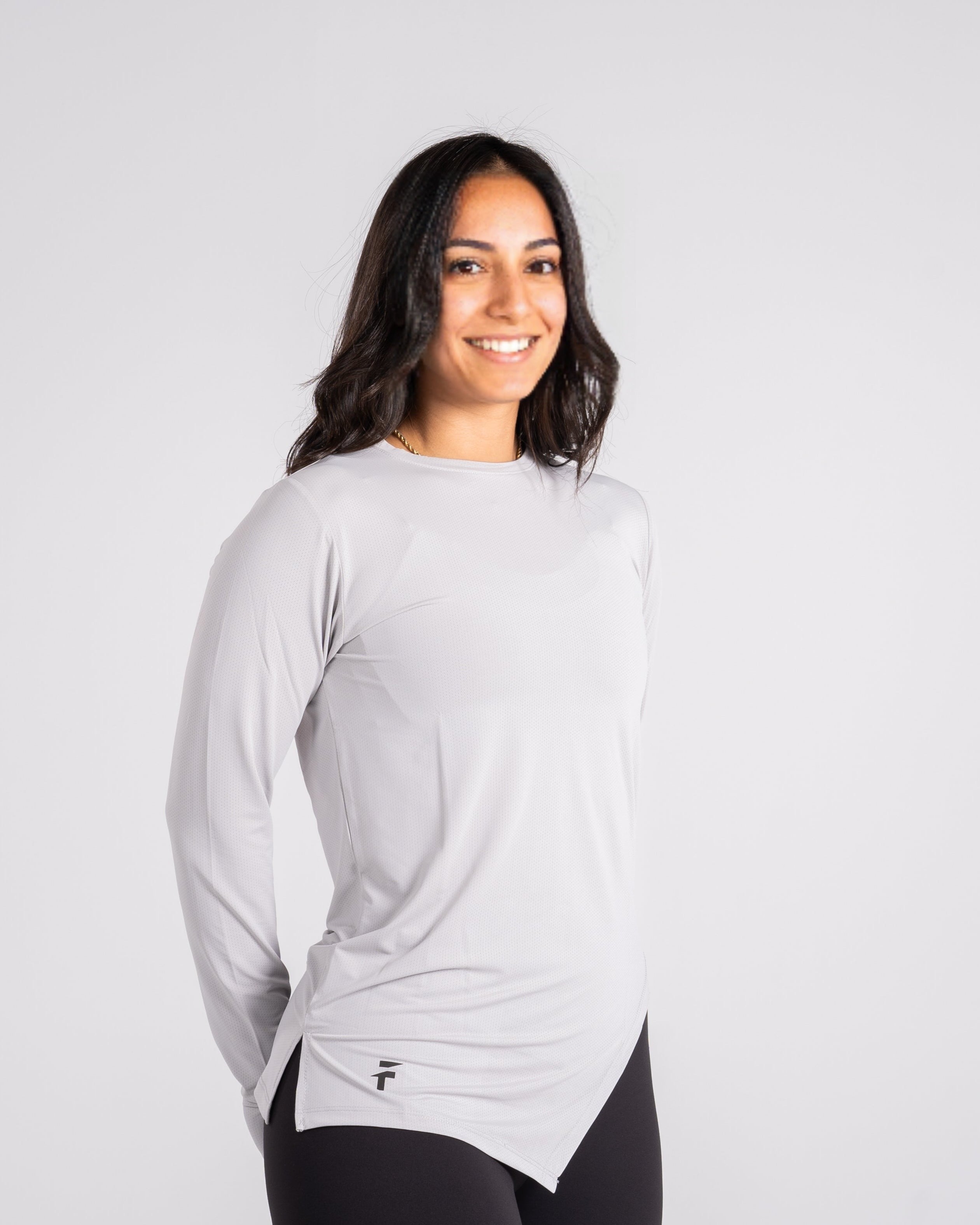 Essential Long Sleeve Top - Light Grey