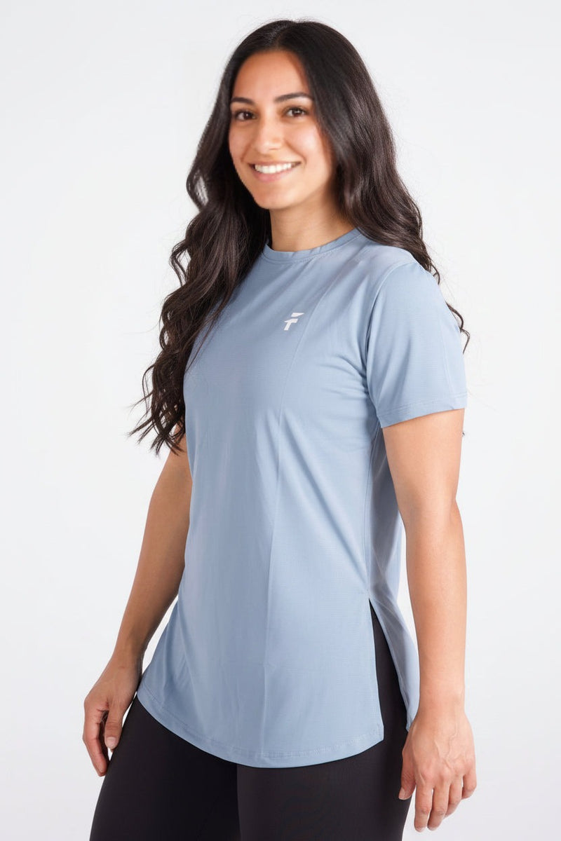 Performance Extended Short Sleeve Top - Light Indigo