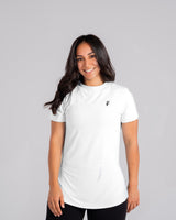 Performance Extended Short Sleeve Top - White