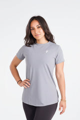 Essential Extended Short Sleeve Top - Grey