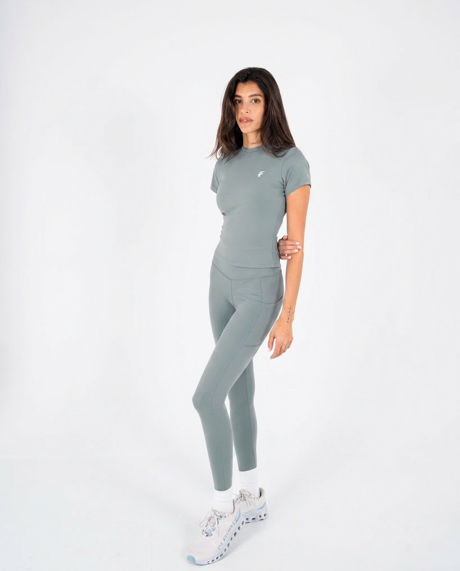 Ultra Soft Apex Longline Top - Olive Green - FIT TRIBE
