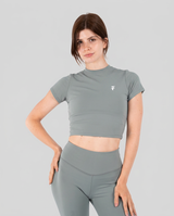 Ultra Soft Apex Crop Top - Olive Green - FIT TRIBE