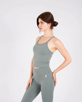 Ultra Soft Apex Padded Strap Tank - Olive Green - FIT TRIBE
