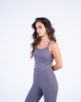 Ultra Soft Apex Padded Strap Tank - Graphite - FIT TRIBE