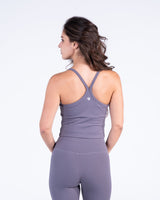 Ultra Soft Apex Padded Strap Tank - Graphite - FIT TRIBE
