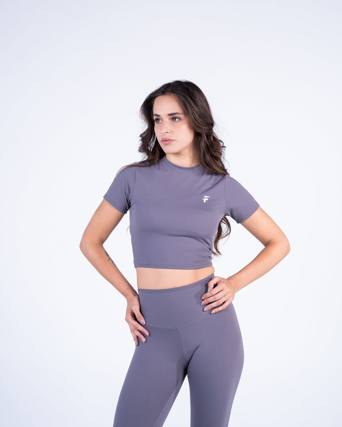 Ultra Soft Apex Crop Top - Graphite - FIT TRIBE