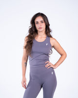 Ultra Soft Apex Longline Tank - Graphite - FIT TRIBE