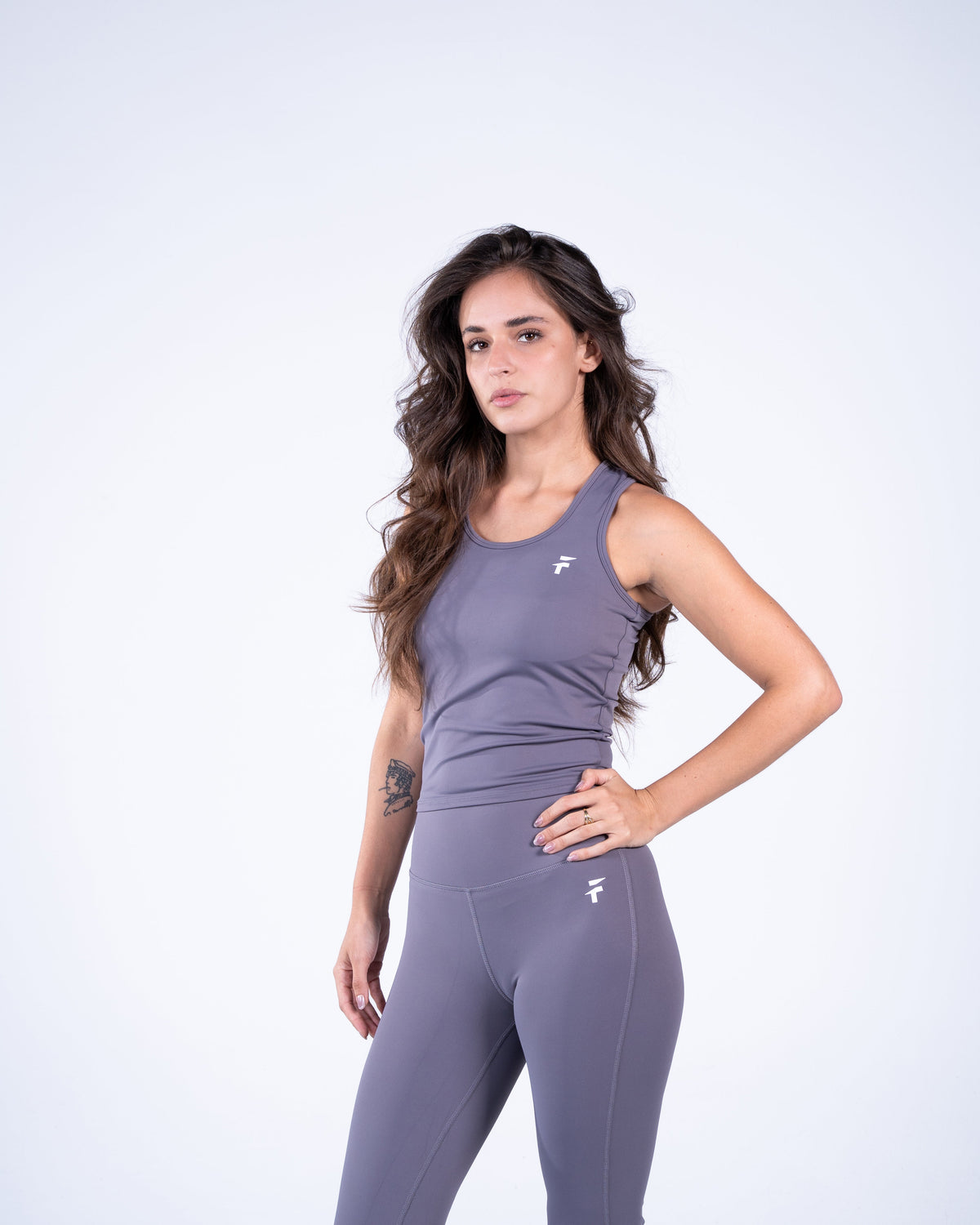 Ultra Soft Apex Longline Tank - Graphite - FIT TRIBE