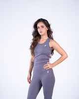 Ultra Soft Apex Longline Tank - Graphite - FIT TRIBE