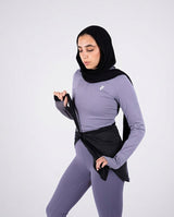Ultra Soft Apex Zip-Up Body Fit Top - Graphite - FIT TRIBE