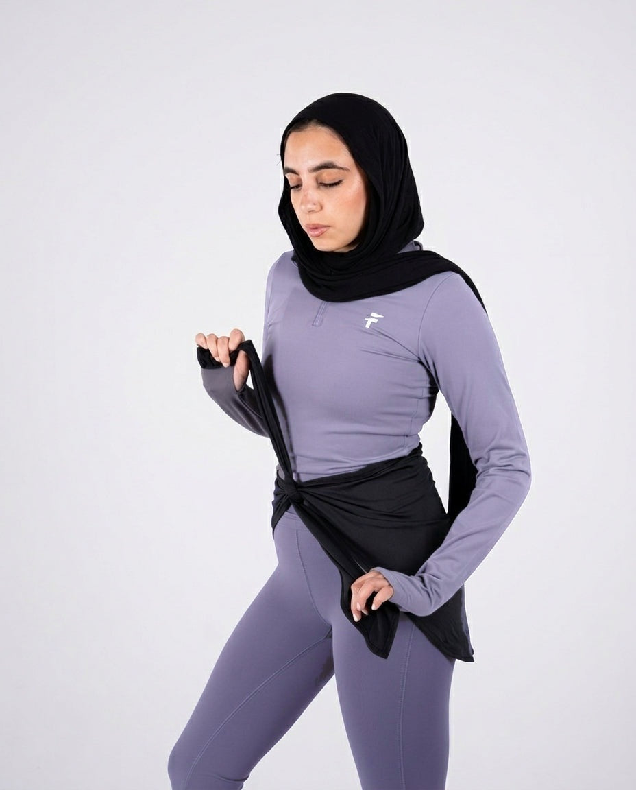 Ultra Soft Apex Zip-Up Body Fit Top - Graphite