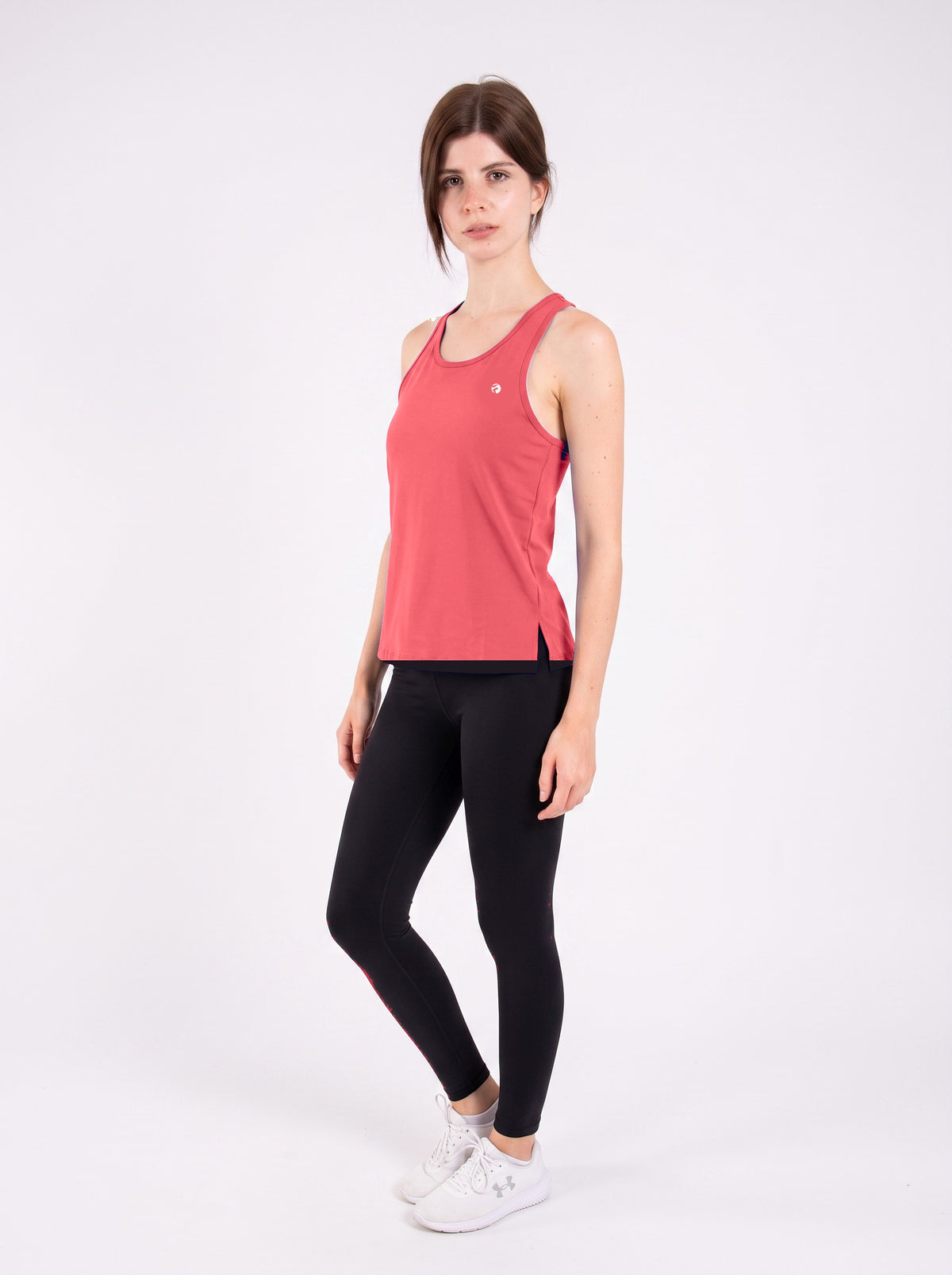 Signature Weave Tank - Watermelon - 3qtr